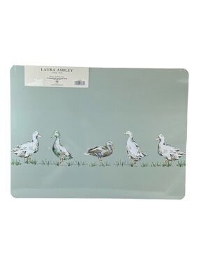 NEW Laura Ashley MALLARD DUCK Cork Placemats Set/4